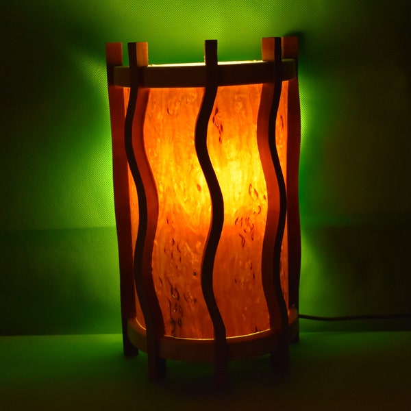 Wandlampe  aus Espen- Holz & Birkenfurnier - Wandlampe - Holzlampe - Saunalampe