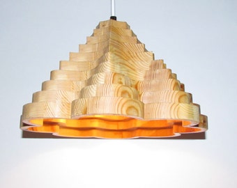 beautiful hanging lamp - Scandinavian "Kuusamo" - wood lamp - ceiling lamp