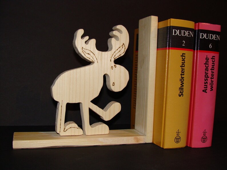 Wooden book-stand with moose 2 image 2