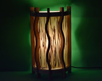 Wall lamp made of larch wood & birch veneer - wall lamp - wooden lamp - sauna lamp