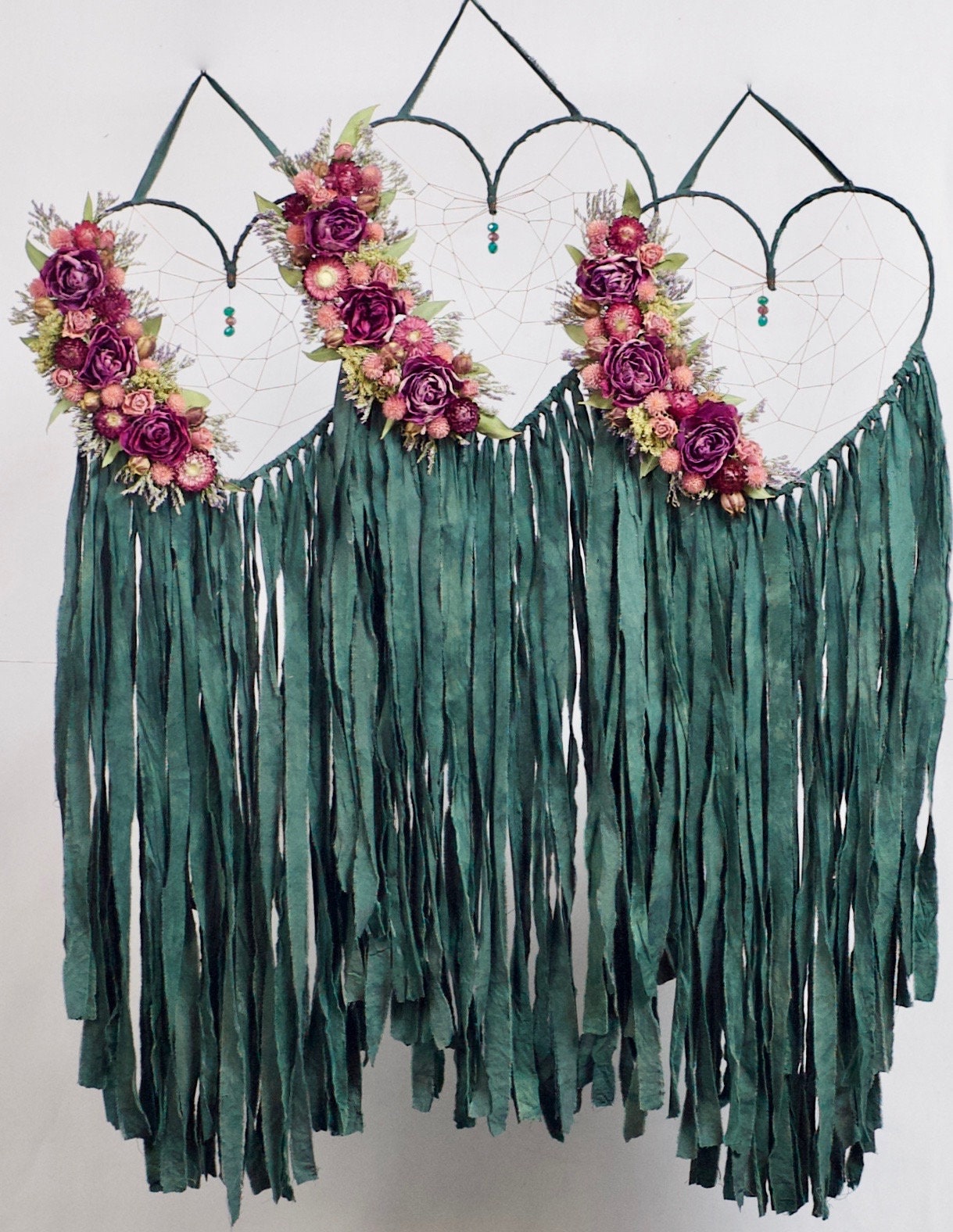 Heart Dream Catcher Boho Dreamcatcher Floral Dream Catcher