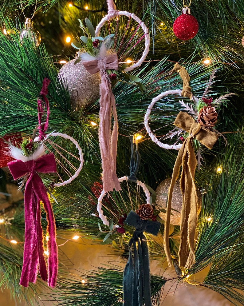 Dream Catcher Ornament Boho Christmas Ornament Wreath Etsy