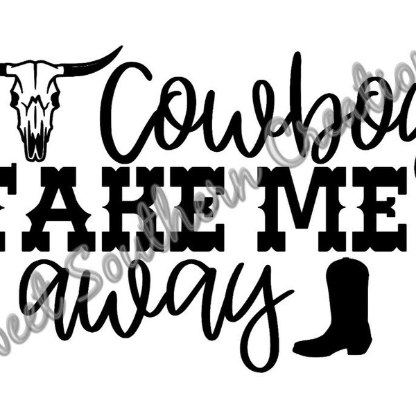 Cowboy take me away PNG & SVG