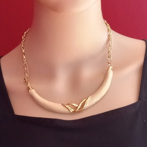 Monet Cream Enamel Choker Necklace