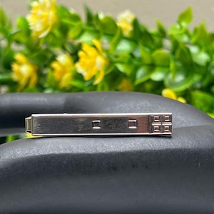 Vintage Silver Squares Tie Clip