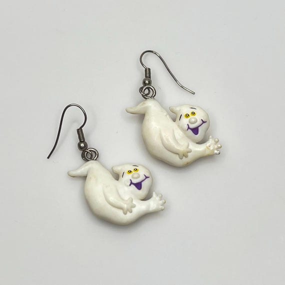 Hallmark Friendly Ghost Dangle Earrings – Vintage… - image 1
