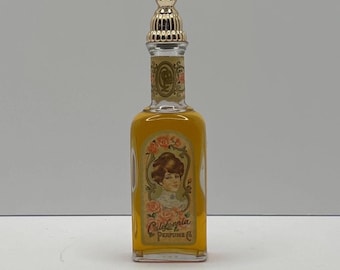 California Perfume Co. Bottle | Vintage Avon Perfume Collectible | Ornate Gold Cap & Roses Label | Vanity Decor | Classic Fragrance Display