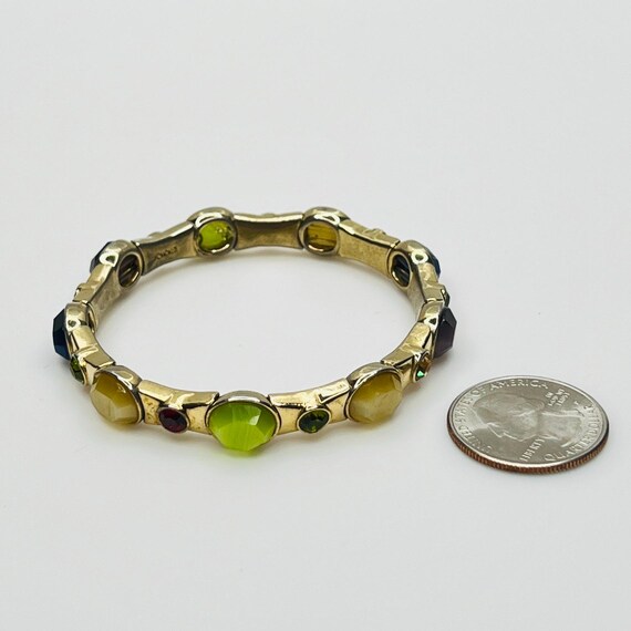 Vintage Monet Multicolor Stretch Bracelet – Signe… - image 7