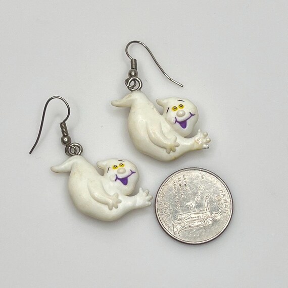 Hallmark Friendly Ghost Dangle Earrings – Vintage… - image 3