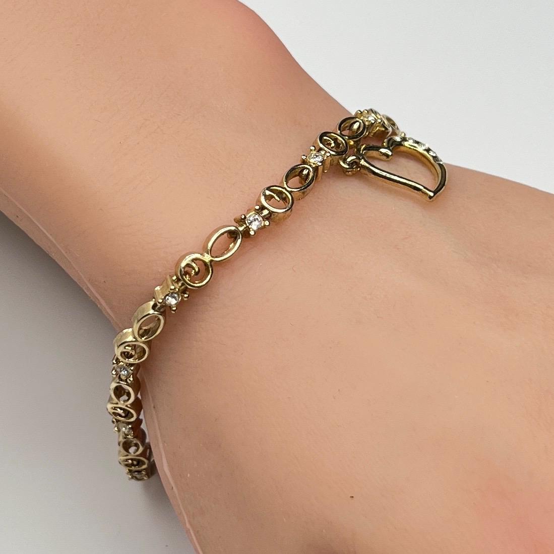 Bracelet Avon Amorette Breloque Cœur - Rose Cuivre - Neuf Avec étiquettes