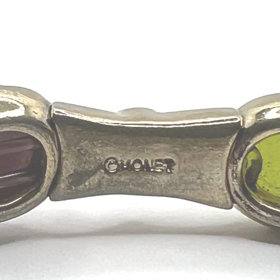 Vintage Monet Multicolor Stretch Bracelet – Signe… - image 8