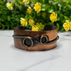 Vintage Wide Genuine Copper Cuff Bracelet
