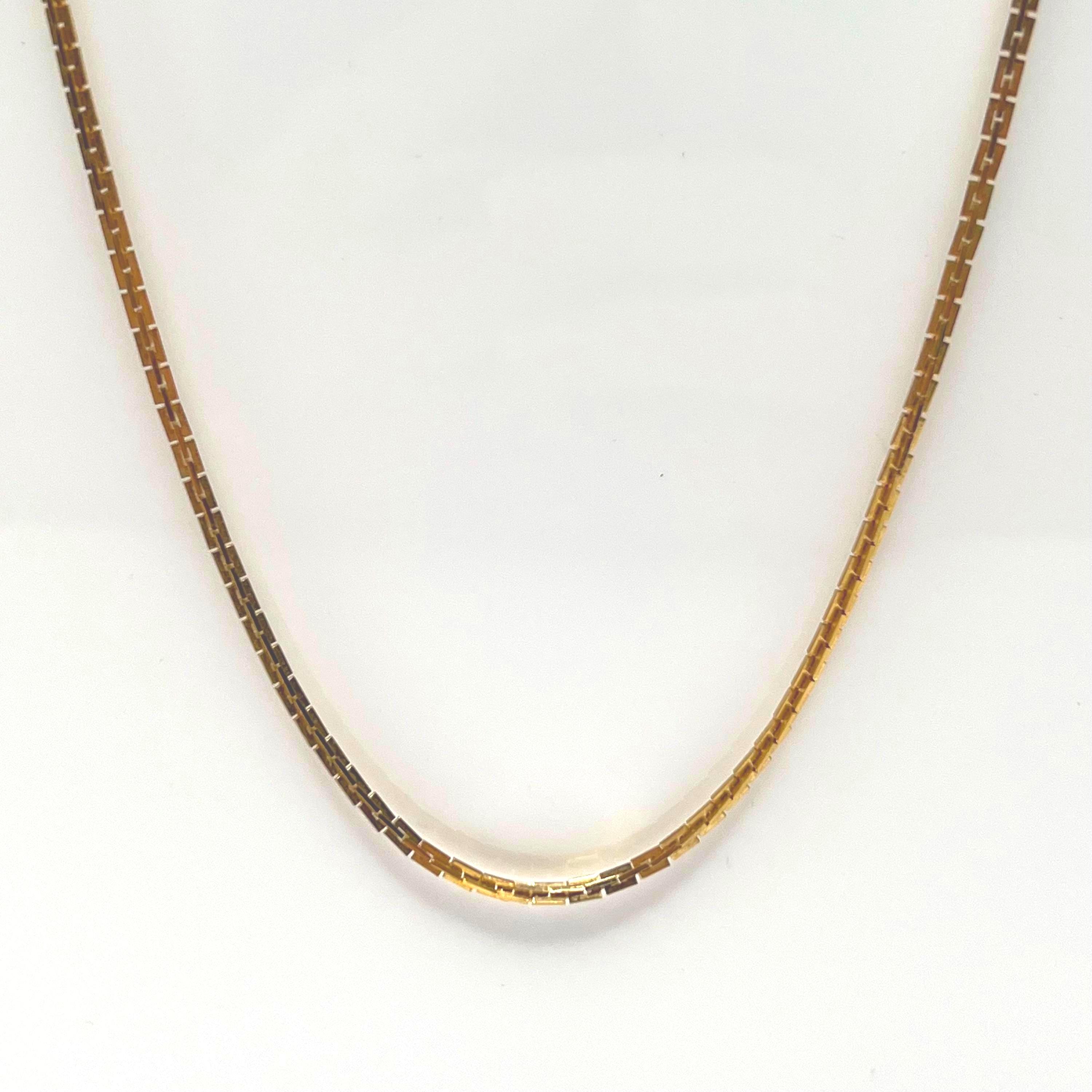 1970s Nakagawa Gold Chain Necklace – 24 Inch Vintage Box Link