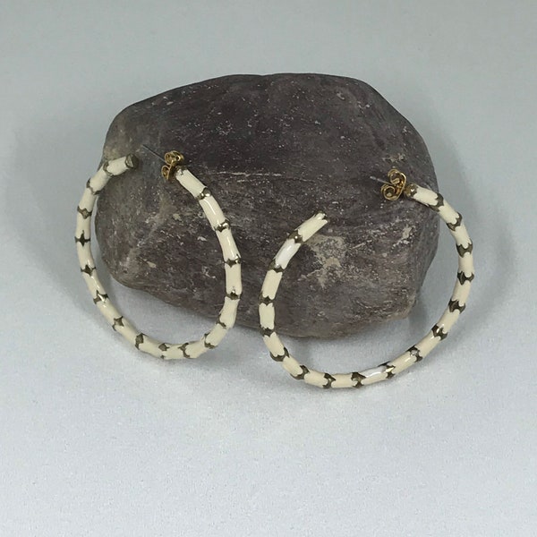 Retro Hoop Earrings Etsy