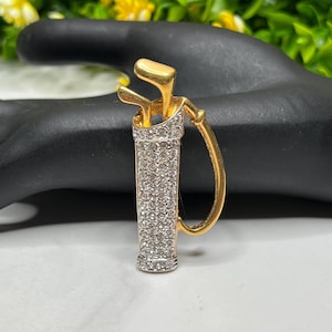 Broche AFJ avec strass pour sac de golf