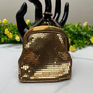 Whiting and Davis Gold Mesh Bag Purse