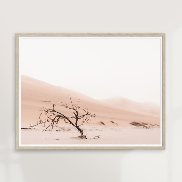 Scorched Tree | Landscape Photography, Sand Dune Desert, Nature, Namibia Africa Photography, Boho Modern, Neutral | PRINTABLE #P43