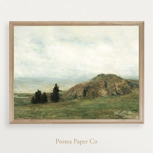 Landscape Lookout | Vintage Summer Scenery | Antique Nature Painting | Vintage Wall Art PRINTABLE | #V-08