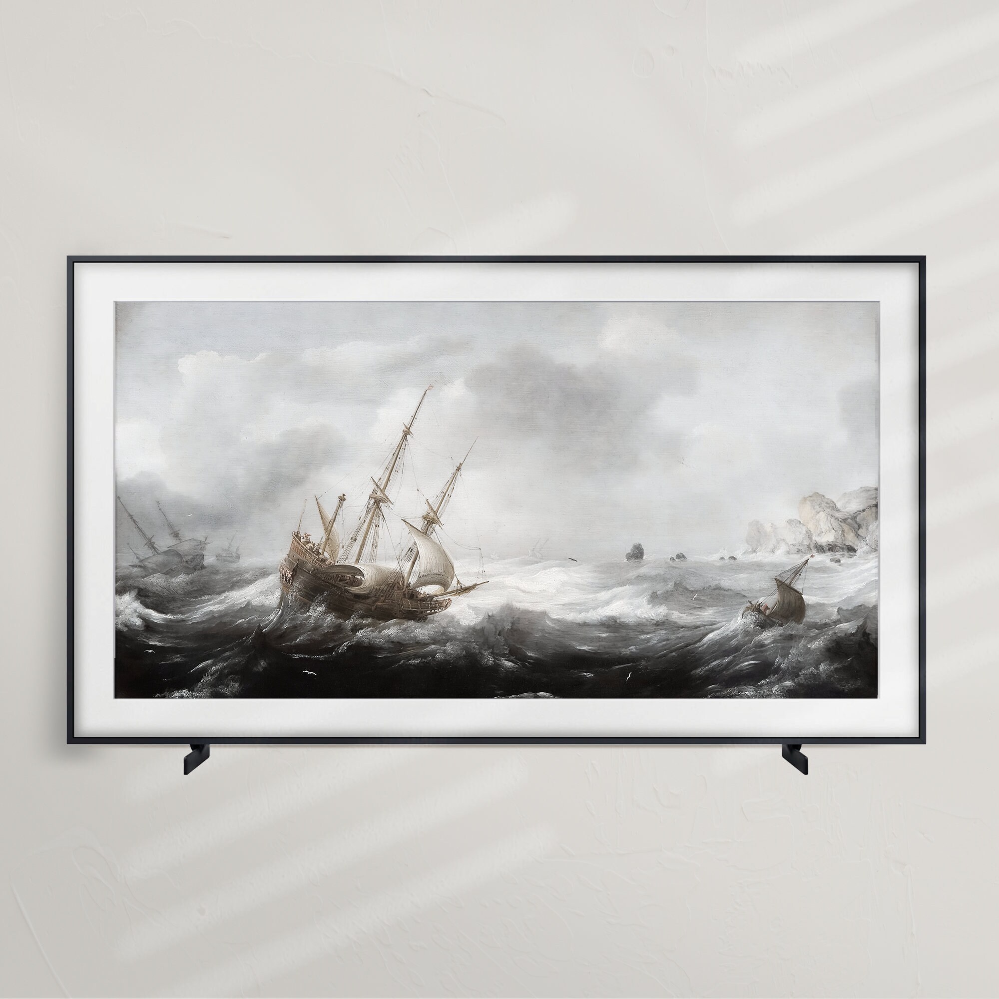 Storm At Sea Frame Tv Art Digital Art Antique Painting Etsy Storm At Sea Frame Tv Art Digital Art Antique Painting Etsy