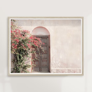 Bougainvillea Blooms | Architectural Photography, Modern Minimalist, Travel Art, Boho Printable, Vintage Door, Paris France | PRINTABLE #P24