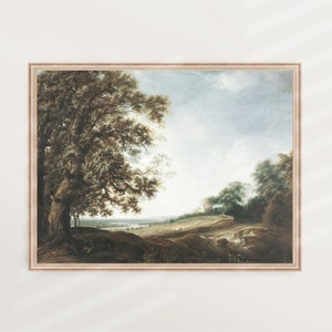In the Shade | Vintage Landscape Painting, Antique Art, Farmhouse Wall Decor, Pasture Nature Print, Country Scenery | PRINTABLE #V14