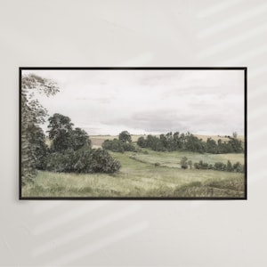Summer Moor |  Frame TV Art | Vintage Landscape, Modern Transitional, Traditional, Summer Landscape, Pastoral Farm Road | DIGITAL #V109