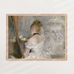 Antes del baile / Retrato vintage, Pintura antigua, Retrato de dama de mujer, Decoración de pared de granja, Arte victoriano / IMPRIMIBLE #V29