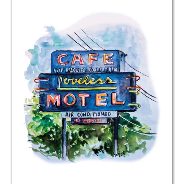 Art Print - Loveless Cafe (Watercolor print)