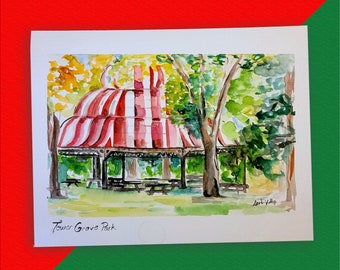 Art Print - Tower Grove Park (Watercolor print)