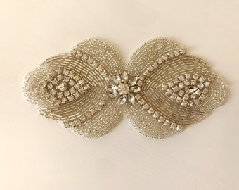 Rhinestone Applique, Craft Supply, Wedding Supply, Bridal Supply, Clear Rhinestone