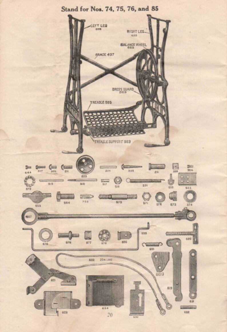 PDF White Rotary Treadle Sewing Machine Manual Instant | Etsy