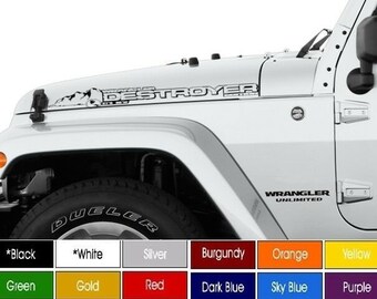 4 x Jeep Biohazard Wrangler Decal stickers hood fender TJ JK CJ YJ rubicon