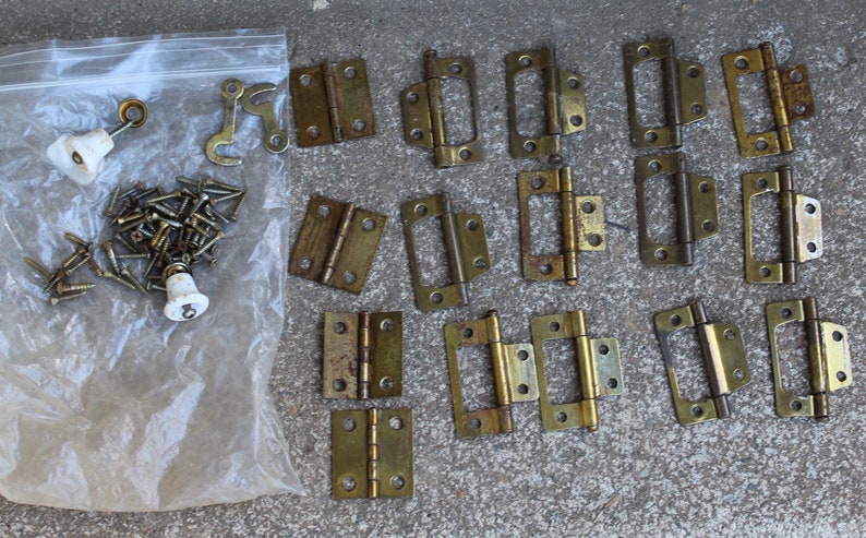 LOT parts hinges for vintage interior wood window shutters