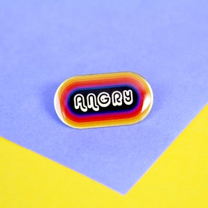 The 'Angry' Enamel Lapel Pin, Enamel Pin, Hat Pin, Art Pin