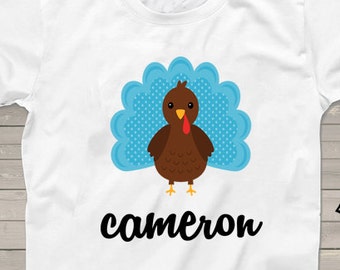 Thanksgiving shirt boys turkey tshirt personalized kids matching family set t-shirt turkeys
