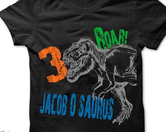 Dinosaur birthday shirt, gift for kids, t-rex party