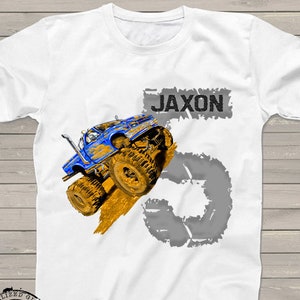 Monster truck shirt for kids image 1