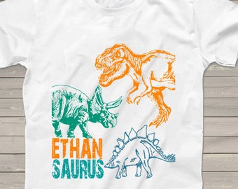Gift for kids boys, gift for kids girls, Dinosaur shirt, Personalized gift for kids, dino t-shirt, t rex party, Easter basket stuffer