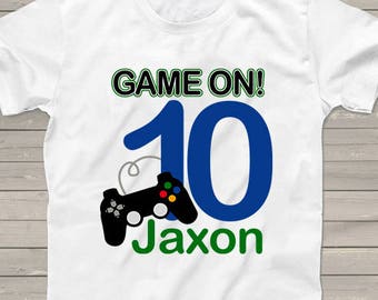 Game On shirt, 10th Birthday