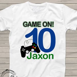 Game On shirt, 10th Birthday image 1