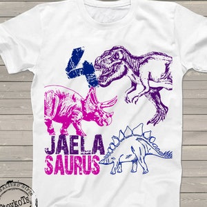 Dinosaur birthday shirt, Dinosaur birthday, Dinosaur shirt, personalized gift for kids, t-rex shirt