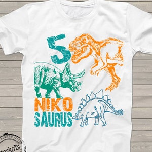 Dinosaur birthday shirt, Dinosaur birthday, Dinosaur shirt, personalized gift for kids, t-rex shirt