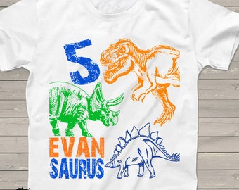 Dinosaur birthday shirt, dinosaur shirt gift for kids