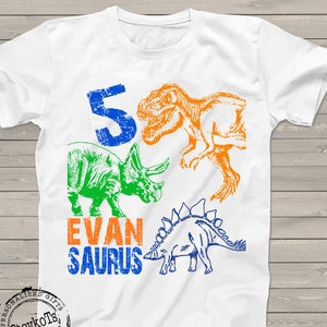 Dinosaur shirt personalized gift for kids