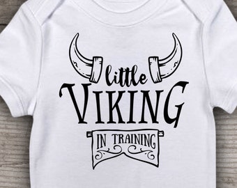 Little Viking baby "Little Viking in Training" shirt, Daddy and me, baby shower gift, viking shirt