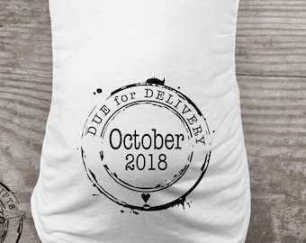 Personalized shirt due date stamp