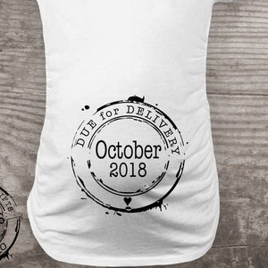 Personalized shirt due date stamp