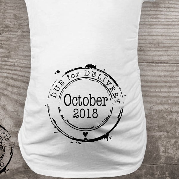 Personalized shirt due date stamp