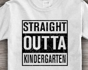 Kindergarten graduation shirt Straight outta kindergarten tshirt personalized boys shirt girls t-shirt graduation gift