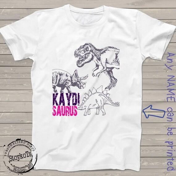 Dinosaur birthday shirt for girls personalized kids Dino matching family set t-shirt birthday gift for her Il_570xn